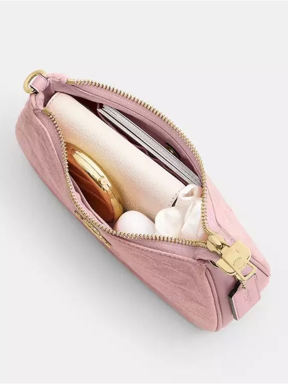Coach Teri Mini Bag In Light Pink Signature Denim NWT - Picture 4 of 11